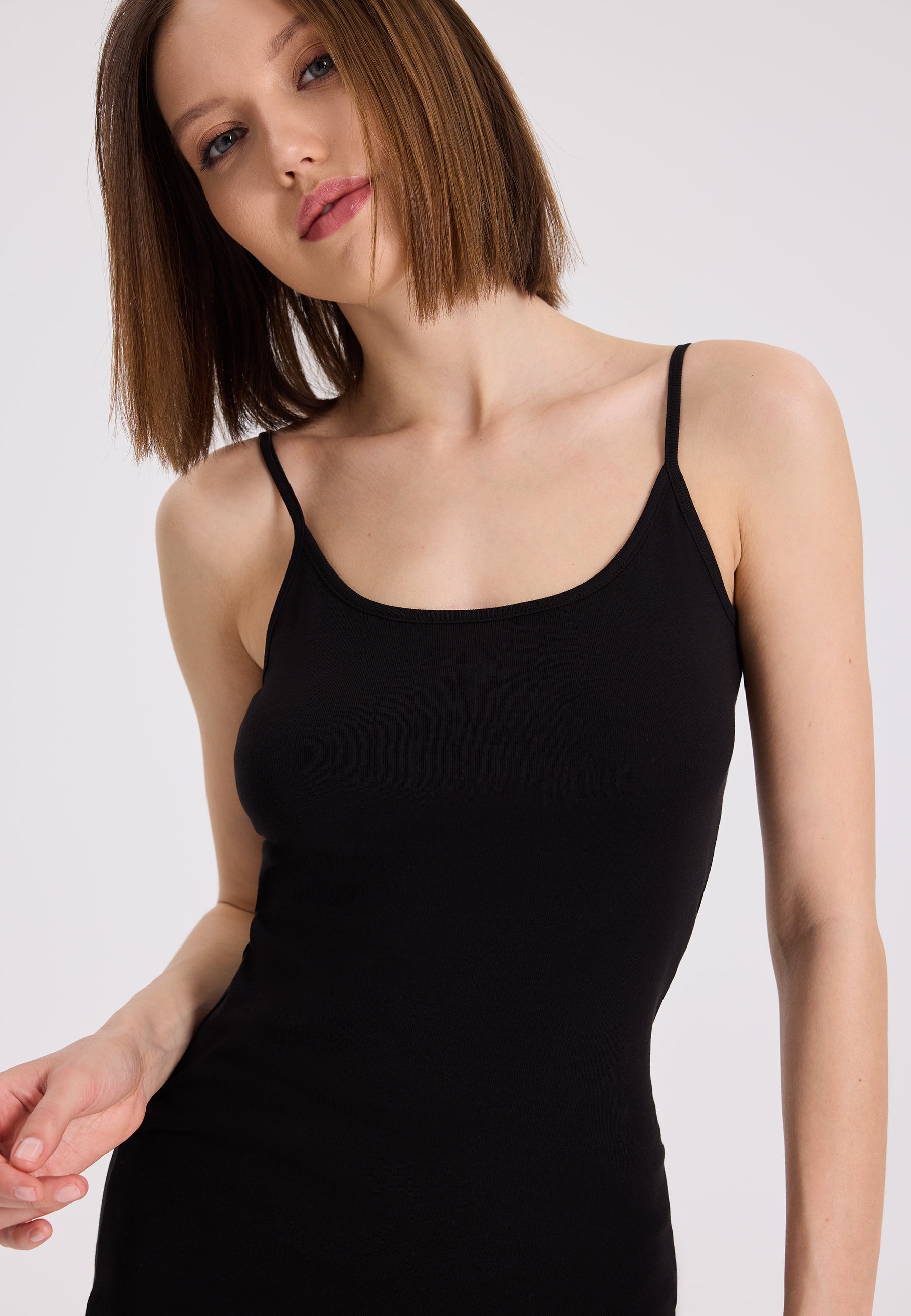 EVA RIB SINGLET 3-PACK in Black