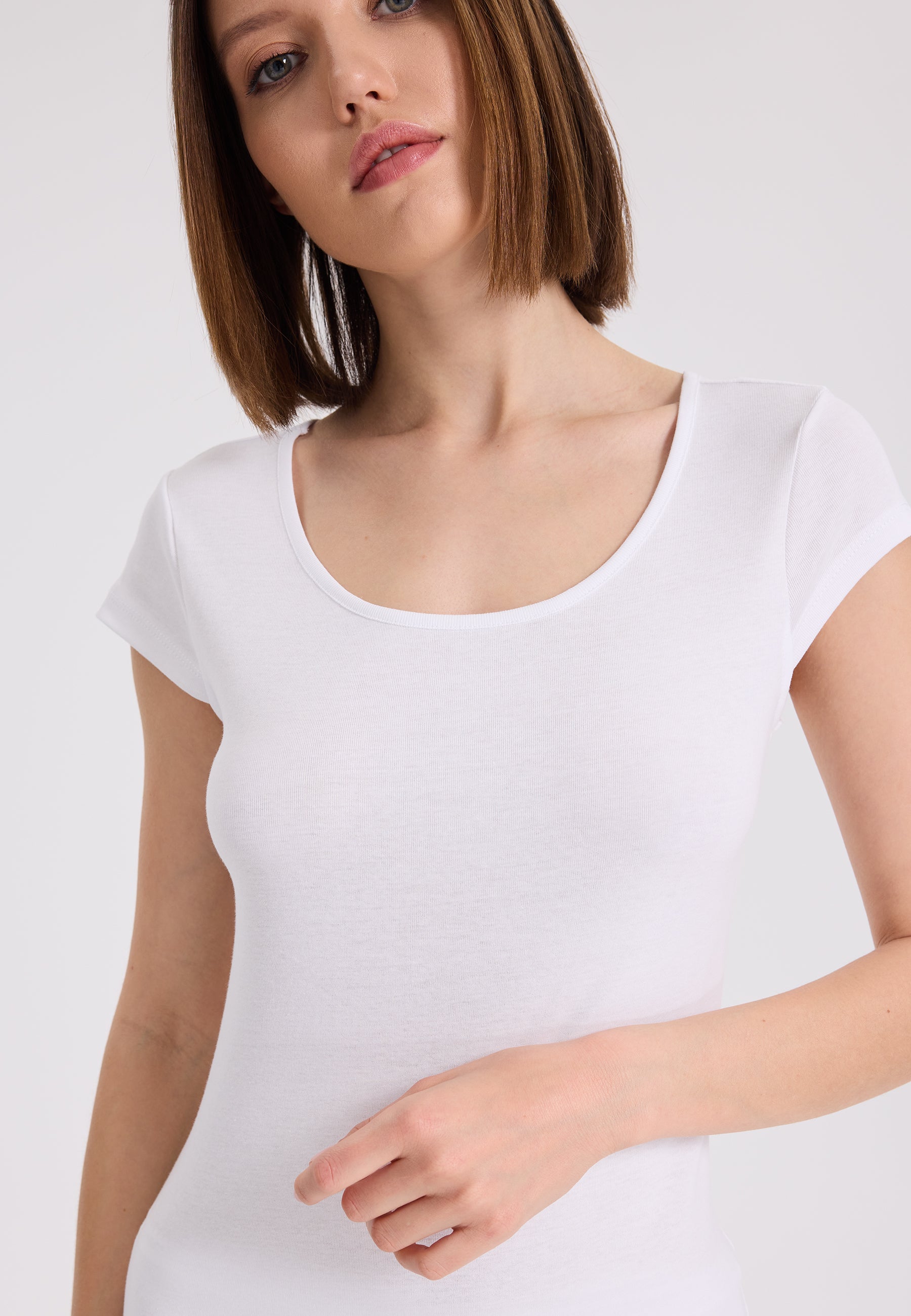 EVA RIB CAPSLEEVE TOP 3-PACK in White