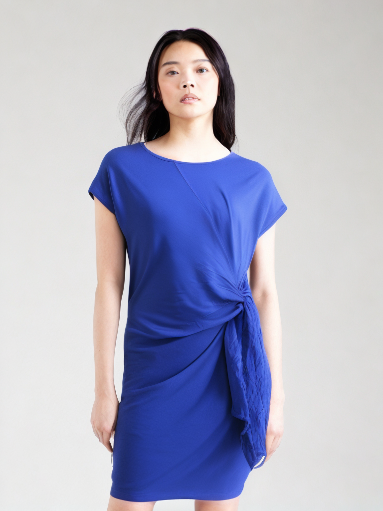 LEAH DROP SHOULDER DRESS in Sodalite Blue