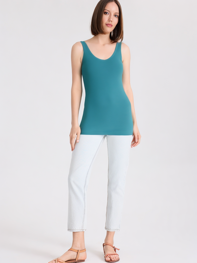 EMMA LONG CAMI DRESS in Turquoise