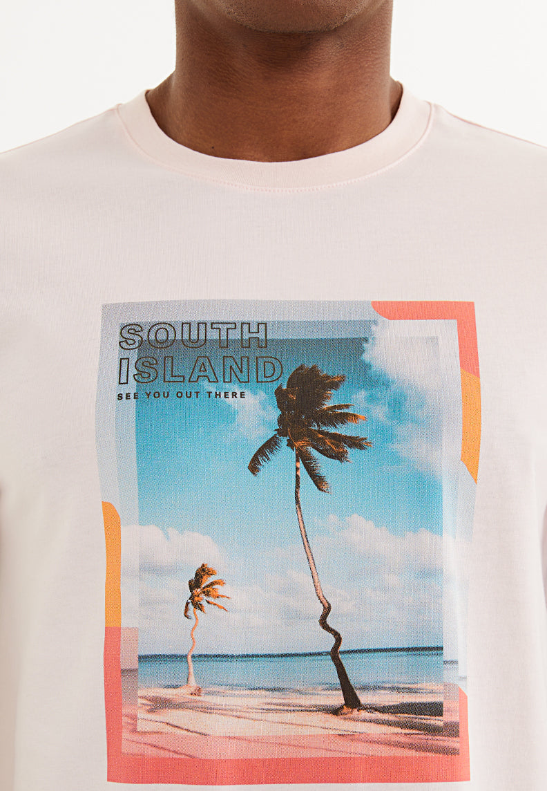 SOUTH ISLAND COLLAGE T-SHIRT in Potpourri