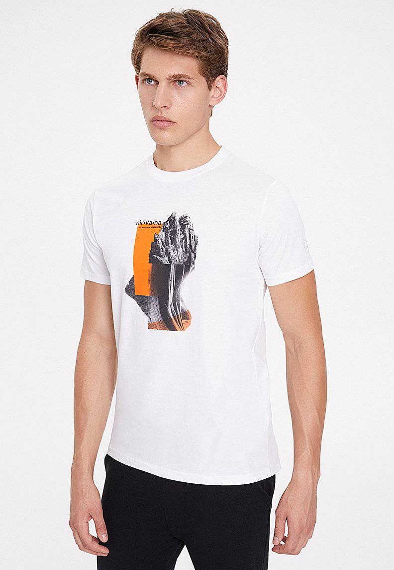 Erkek Beyaz T-Shirt NIRVANA – Westmark London