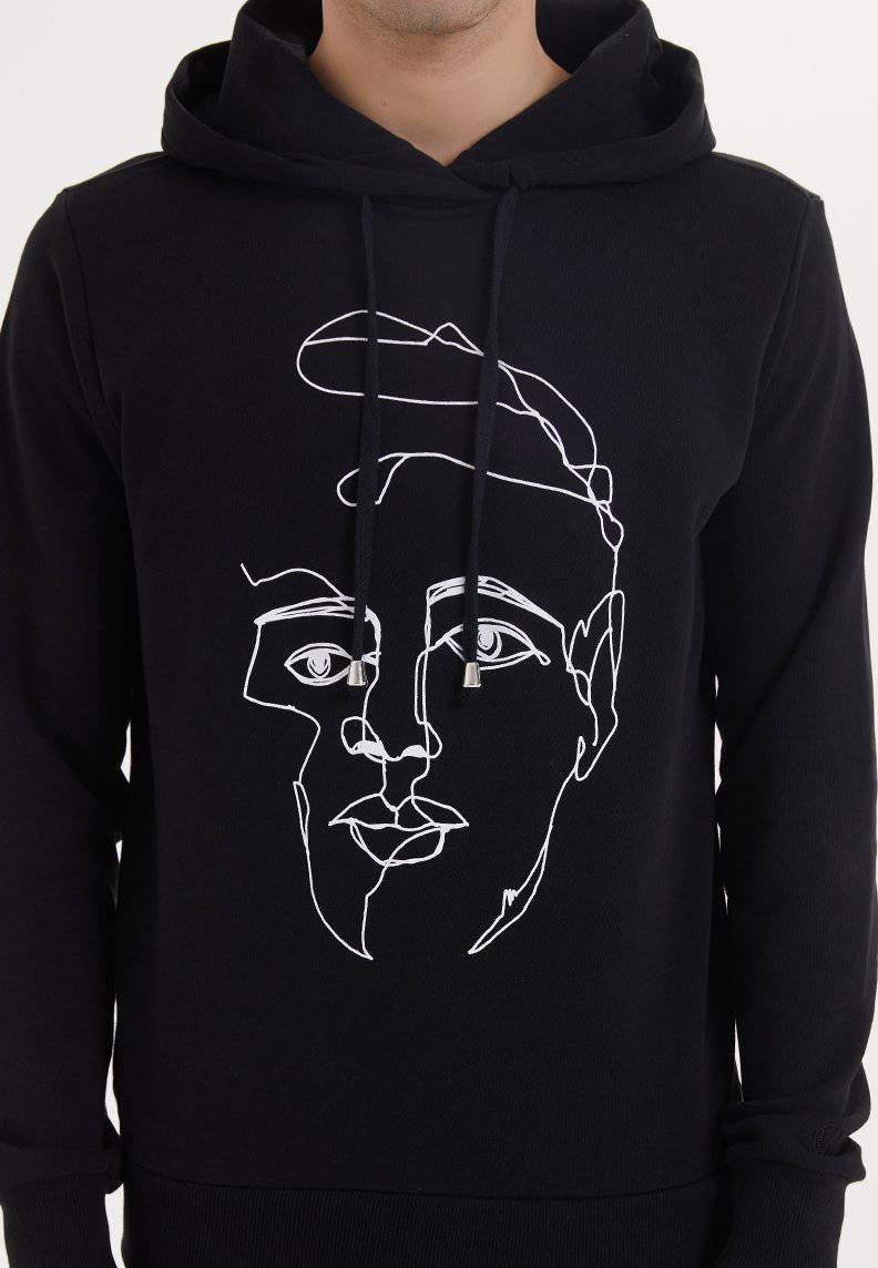 Portrait hooded sweatshirt hotsell